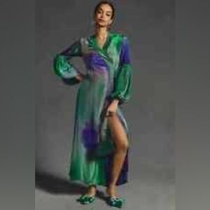 Anthropologie Siddhartha Bansal Long-Sleeve Wrap Dress